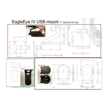 Poly Support de montage pour caméra EagleEye4 USB